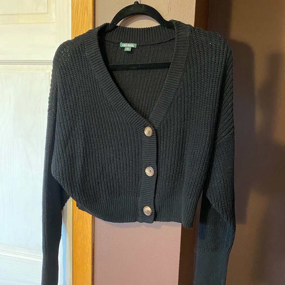 Black cardigan